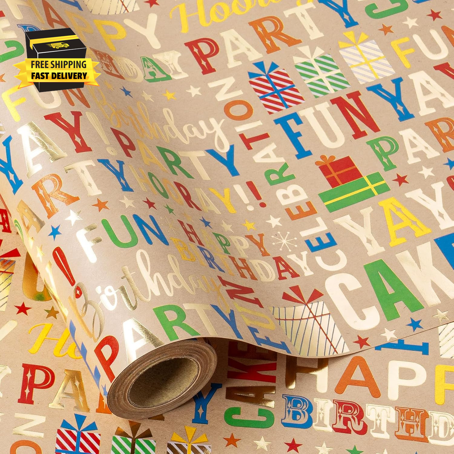 , 17 In X 16.4 Ft, Mini Roll, Kraft Wrapping Paper R