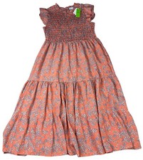 Sam Edelman Matilda Smocked Midi Dress Women's TERRACOTTA Size XL New