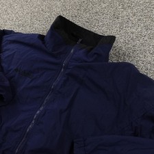 VTG Columbia Jacket Mens L Blue Full Zip Windbreaker Bomber Coat Outdoor Hiking