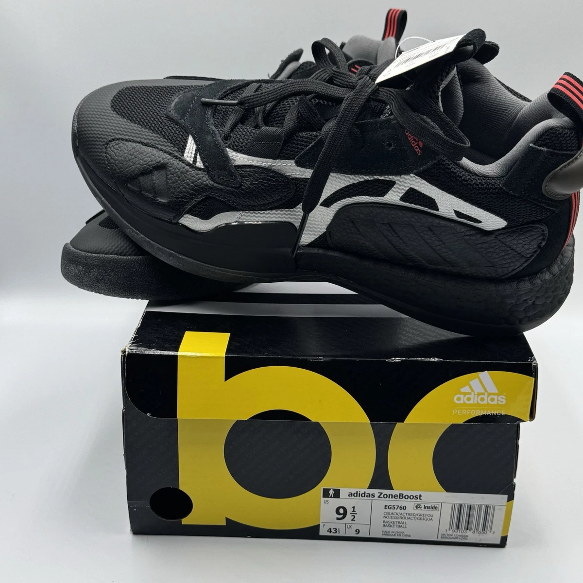 Adidas Zone Boost Basketball Shoes Sneakers Size 20 New In Box Adidas ZoneBoost Collegiate Red Atlanta Hawks ATL Basketball  main image 4