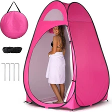 Pop Up Shower Tent,Instant Privacy Dressing Changing & Toilet Tent,74’’ Portable