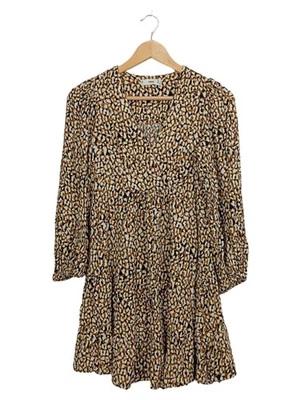 Mango Robe Décontractée Femme XS Multicolore Imprimé Animal (EU 34) - Photo 1/4