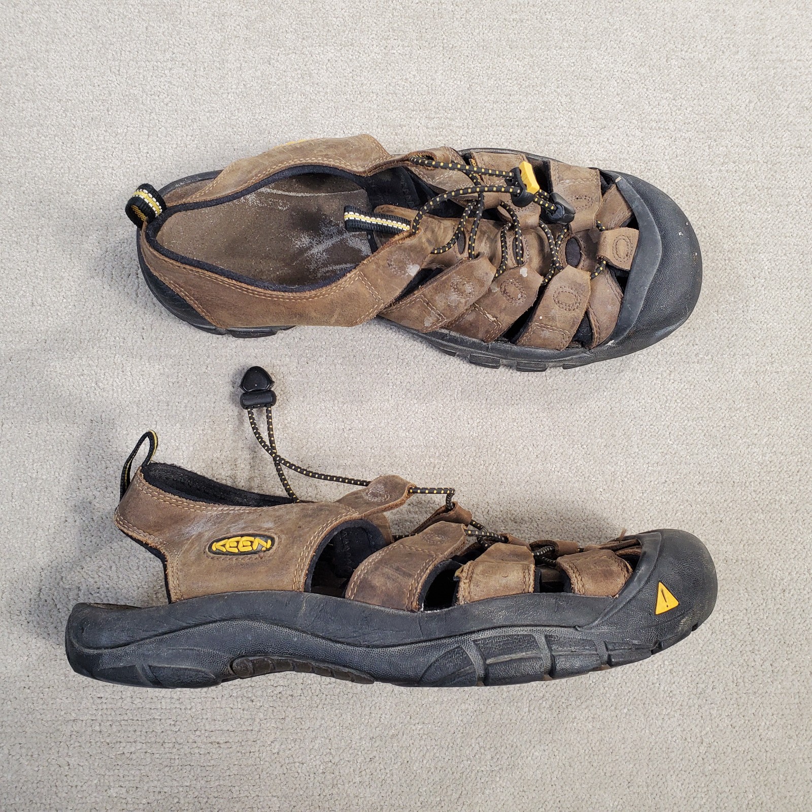 Sandali Keen Newport uomo 11 5 pelle marrone infradito impermeabili outdoor logo