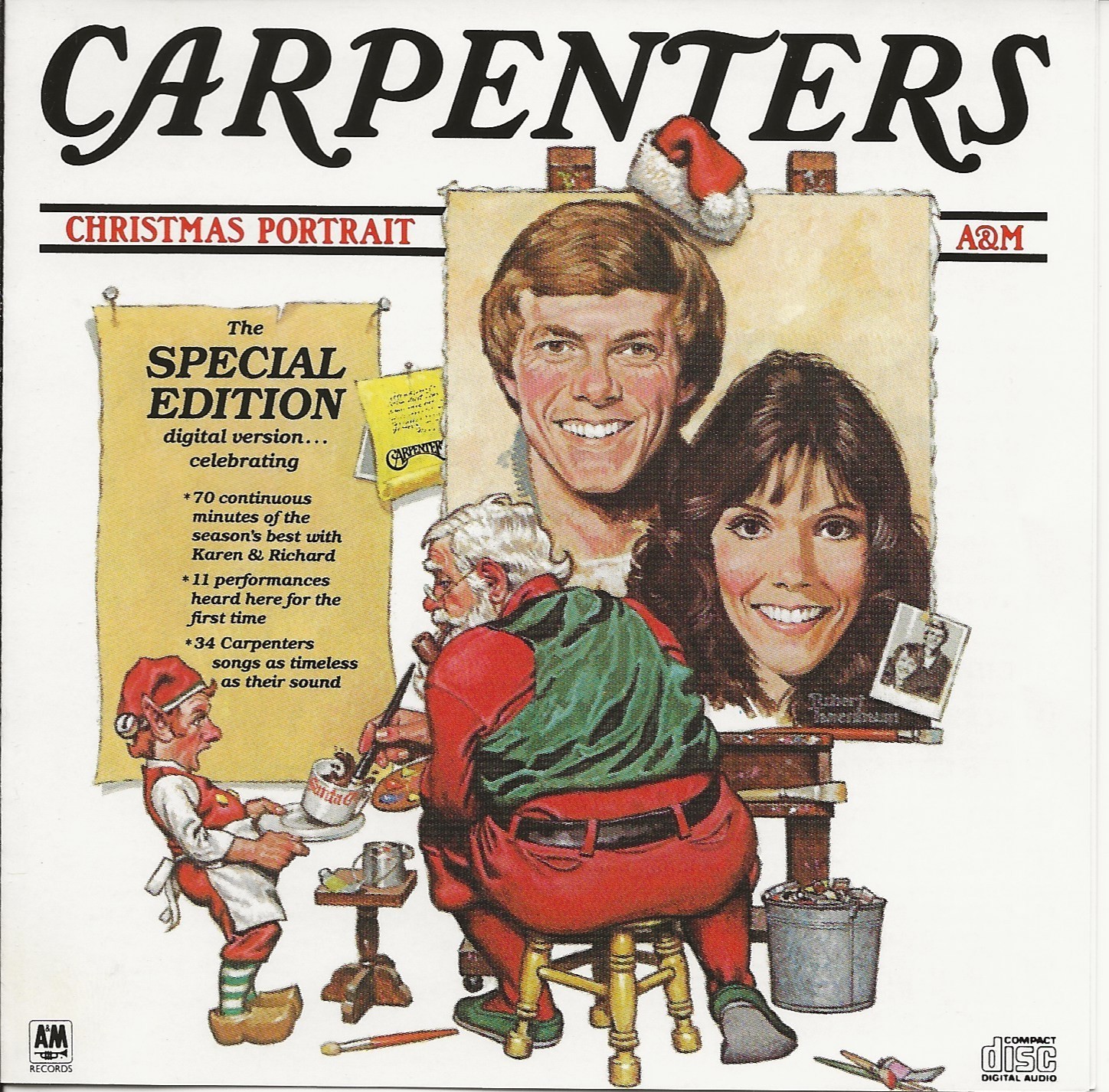 Christmas Portrait by Carpenters (CD, 1990, A&M)