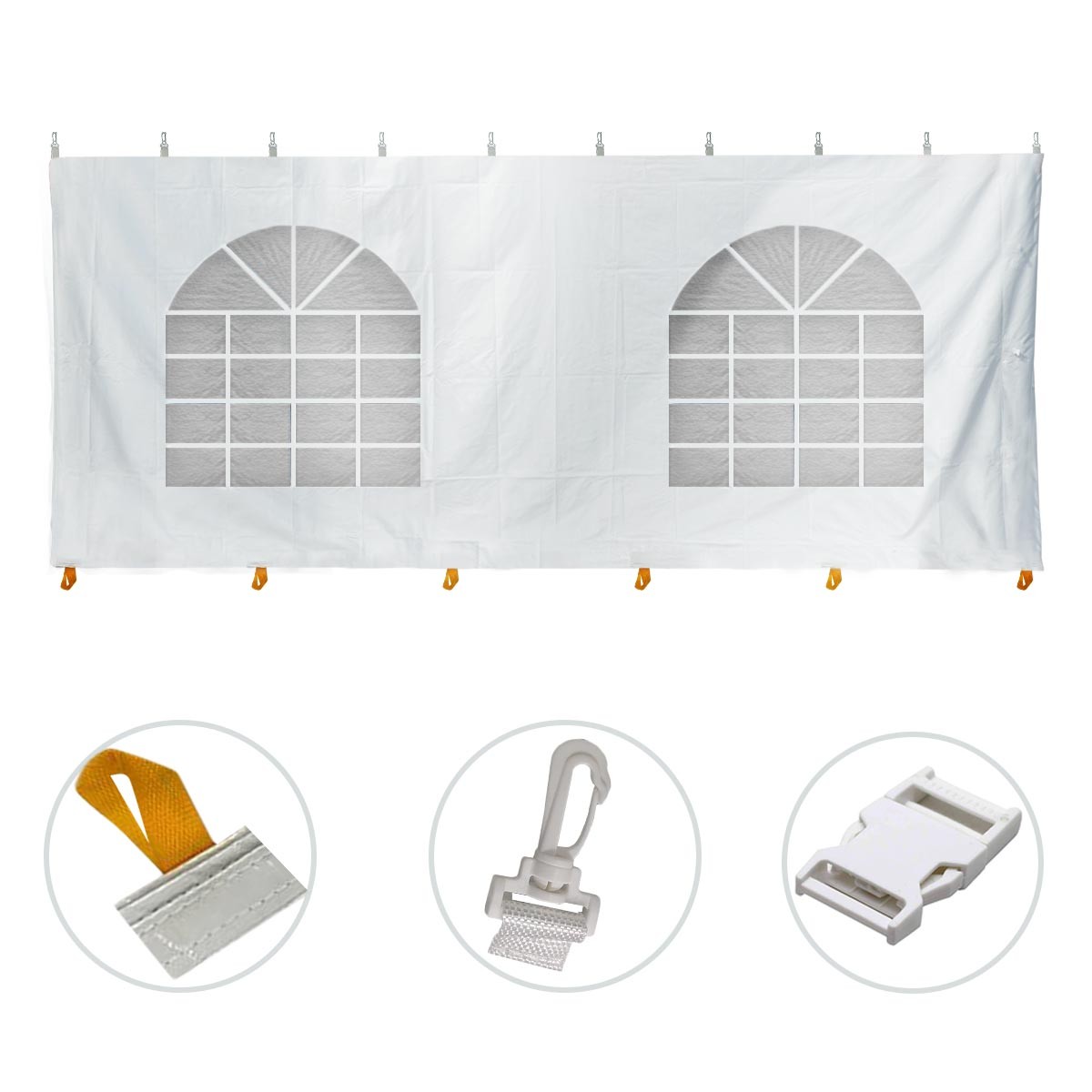 Commercial Frame Tent w Sidewalls 20x20 White Canopy Waterproof Event Party