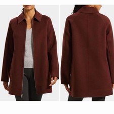 Preloved Theory Outlet Clean Caban Coat Double Face Black  Sz Medium M081406R