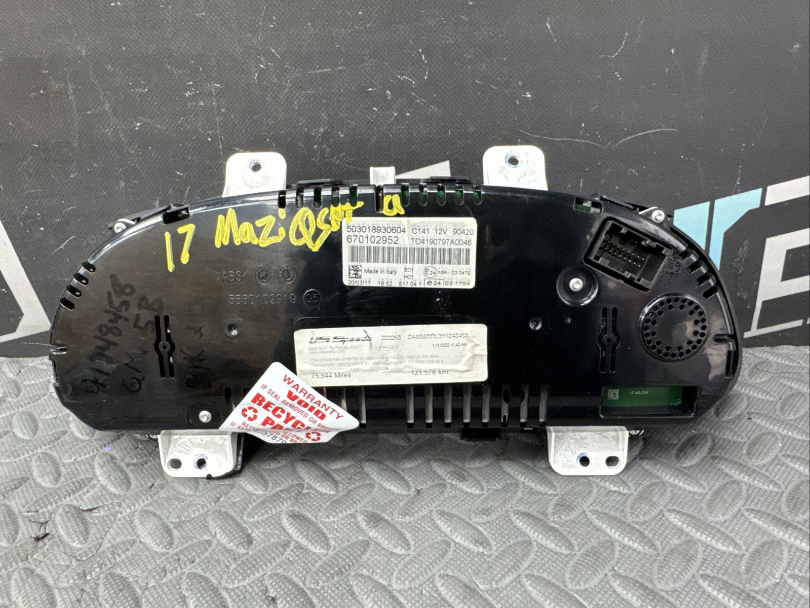 OEM Maserati Quattroporte Speedometer Instrument Cluster Black 90K Miles 2014-22