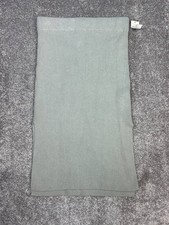 Abercrombie Fitch Ribbed Midi Skirt Womens Medium Green Stretch Side Slit New