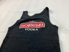 Camisa sin mangas Sobieski Vodka para mujer mediana negra