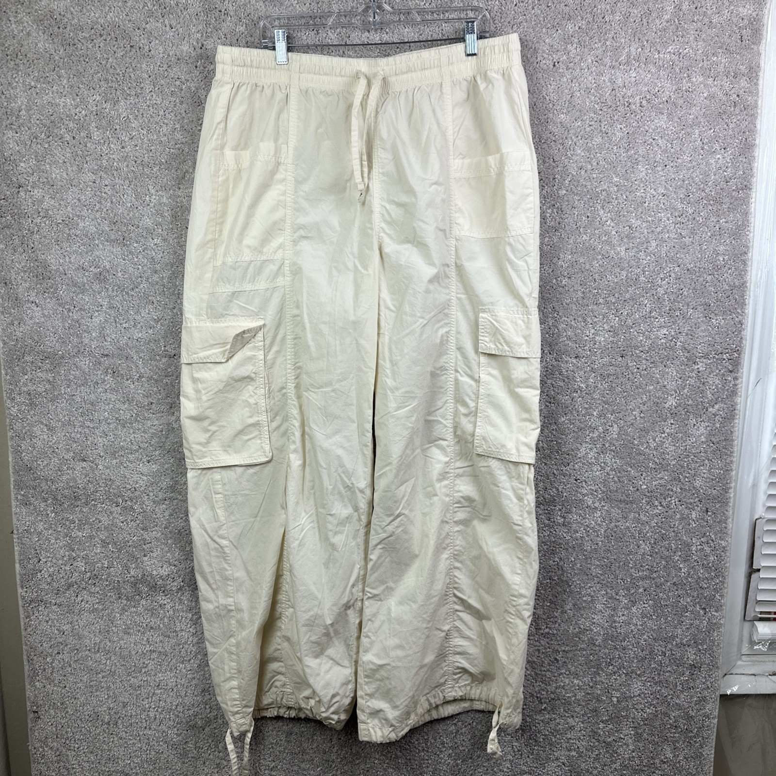 NWT Aerie Go For It High Waist Baggy Cargo Skater Pants XL Parachute Elastic