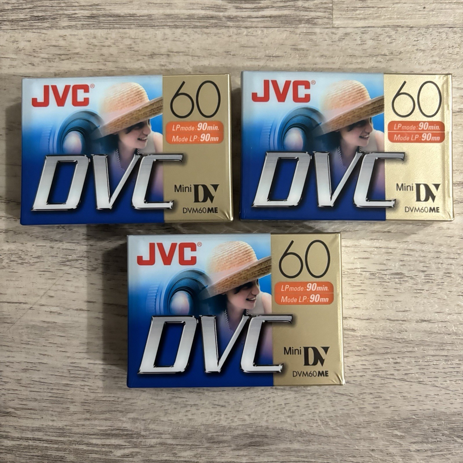 Lot Of 3 JVC DVC MINI DV 60 Camcorder Video Cassette Tapes DVM60 ME New