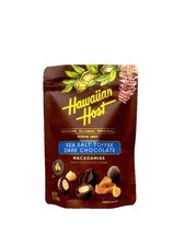 Hawaiian Host Sea Salt Toffe Dark Chocolate Macadamia Nuts 7oz 198g Bag NEW