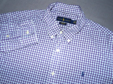 Polo Ralph Lauren Cotton Stretch Long Sleeved Plaid Button Up Shirt Men's XL
