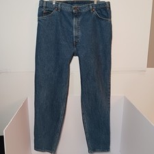 Vintage 1993 Levi's 550 Orange Tab Relaxed Fit Tapered Leg Jeans Mens 40X32 Raw