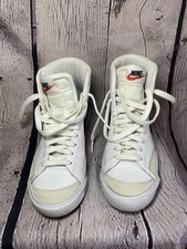 Nike Blazer Mid White Black High Top Big Kids Lace Up Athletic Sports Sneaker