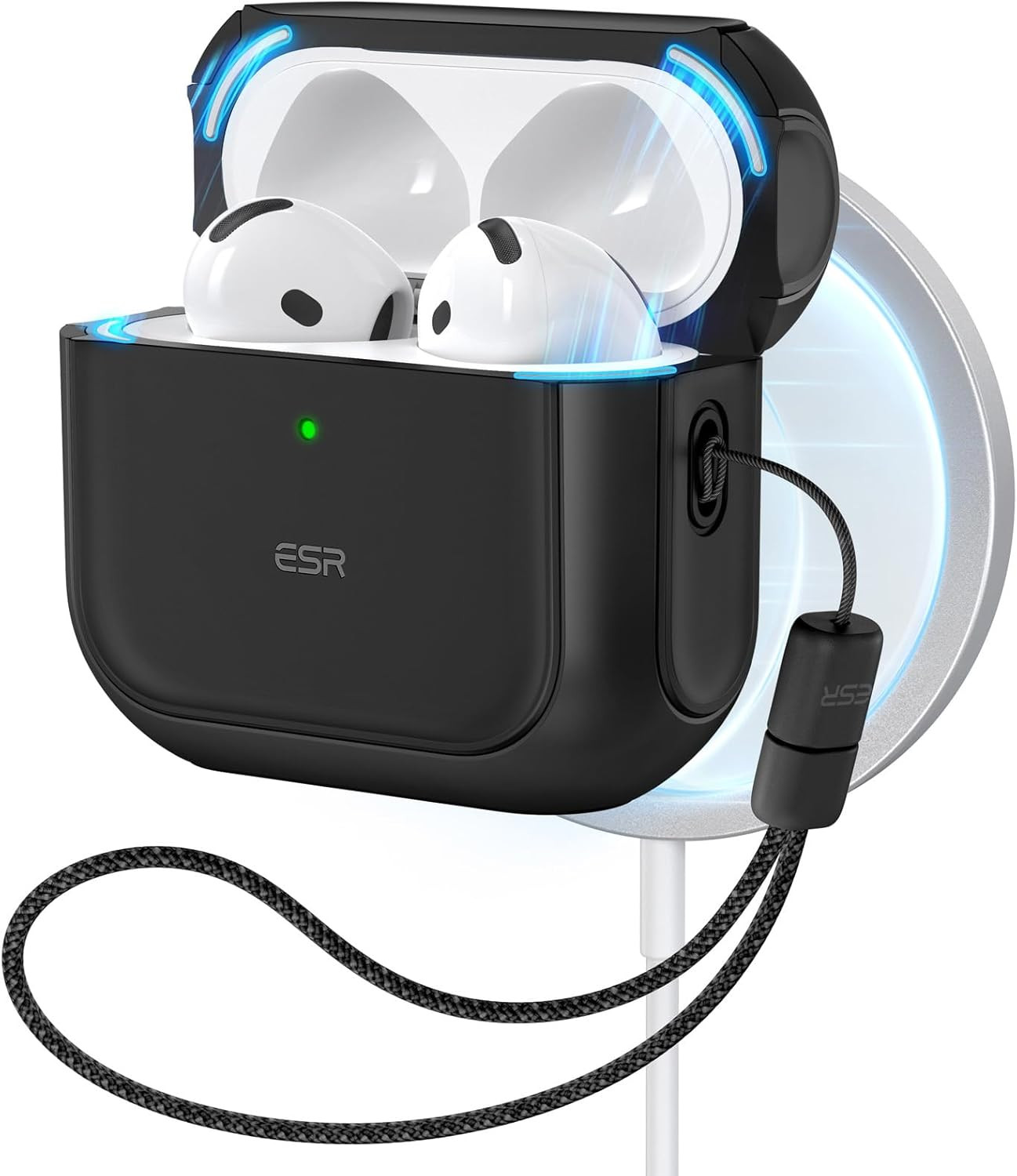 ESR Orbit Hybrid Case for AirPods 4 (2024) USB-C MagSafe Compatible Drop Cover