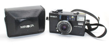 Minolta Hi-Matic AF2 35mm Autofocus Film Camera 38mm f/2.8 Lens w/ Case Untested