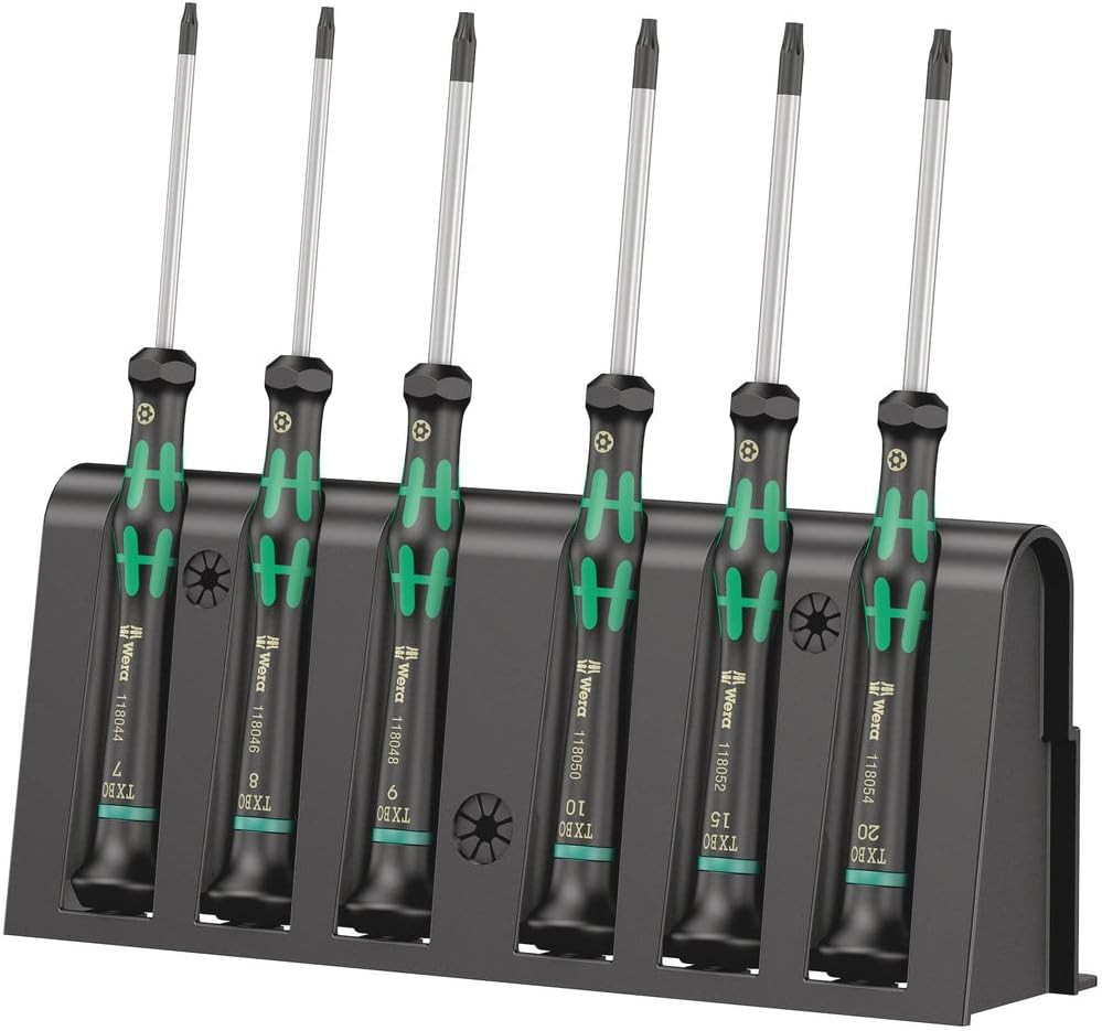 , 2067/6 Assortimento Di Giraviti TORX BO per L'Elettronica + Rack, 6 Pezzi