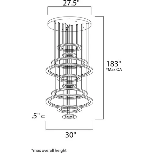 ET2 Saturn II Led 10Light Multi-Light Pendant Matte Silver Finish Matte White - Picture 5 of 6