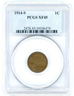1914-S LINCOLN CENT PCGS XF45