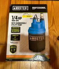 Sump Pump  1/4 HP 1800 GPH Auto Submersible Utility by Master Plumber Profession