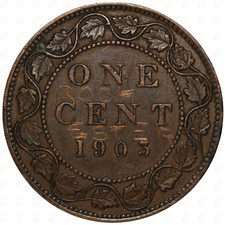 1903 Canada Edward VII 1 Cent Engraved Coin &ndash; Rochester 21/4/05 &ndash; Pioneer Era