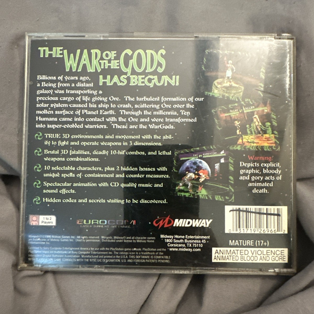 【PS1北米版】WAR GODS War Gods Prices Playstation | Compare Loose, CIB & New Prices
