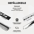 Gefällekeil Dusche Gefälleschiene Gefälleprofil Edelstahl H 6-12,5 mm L 120 cm