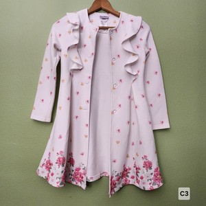 Blueberri Boulevard Floral Spring  White Coat Girl's Size 10