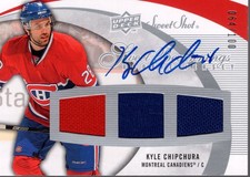 2007-08 Sweet Shot Rookie Jersey Auto #126 Kyle Chipchura /100 - HKY