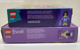 2 Sealed LEGO Friends Sets Liann's Room #41739 & Heartlake Skate Park #41099 IOB