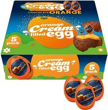 Easter Chocolate Orange Cream Filled Egg Multipack 5 x 34g (Pack Of 4)