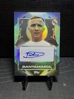 Topps Los Blancos Real Madrid SANTAMARIA /75 Auto Legend