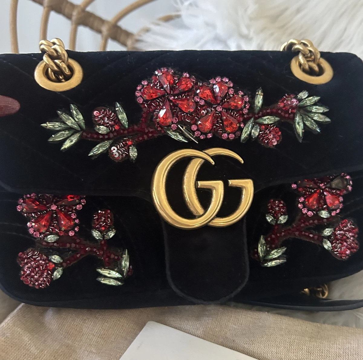 Gucci Crossbody Velvet Exterior Bags & Handbags for Women for sale