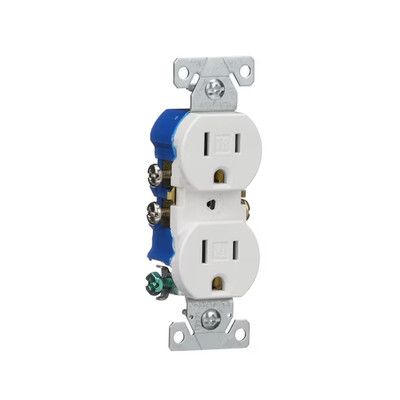 Eaton 15 -Amp 125-volt Residential Duplex Outlet Receptacle