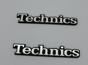 2 Technics Logo Emblems Badge Gold Color OEM from Cover Sb-L52 Speaker
