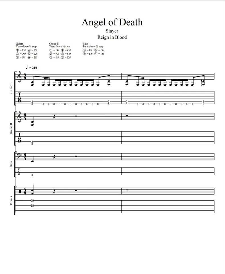 SLAYER MEGA-ANTHOLOGY GUITAR TAB TABLATURE BOOK 69 SONGS METALLICA TESTAMENT - Image 4 of 4