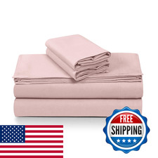 Tribeca Living 100 Cotton Flannel Sheet Set - 4 Piece Deep Pocket Flannel