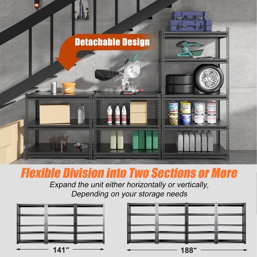 SLSY 4/5 Tier Storage Shelves Shelving For Decorative Plant Display Garage Rack - Picture 11 of 31