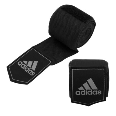 Adidas Black Boxing Hand Wraps 450cm Muay Thai MMA Kickbox Bandagen AIBA 4,5m