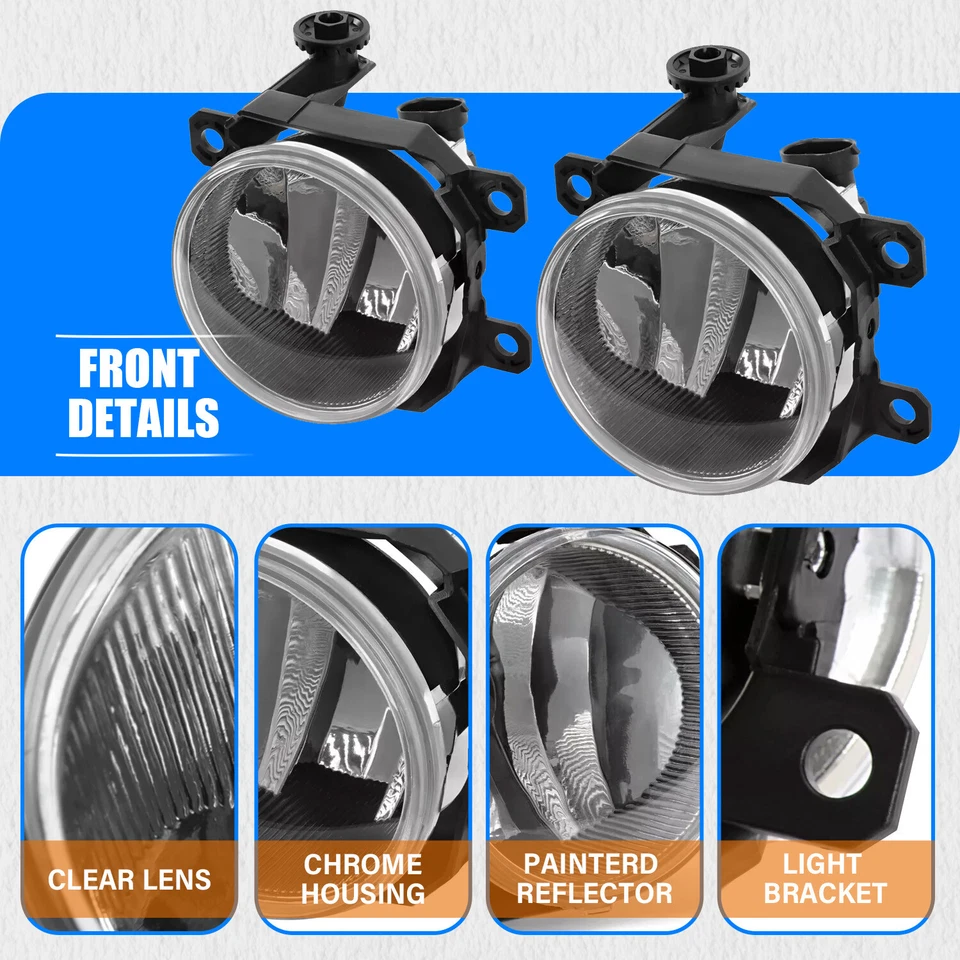 For 2017 2018-2023 Subaru Crosstrek/Impreza Front Bumper Fog Light Lamps Pair - Image 3 of 4