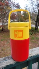 Vintage Coleman Slim Jim Nascar Water Cooler  #44 David Green Red Yellow Jug
