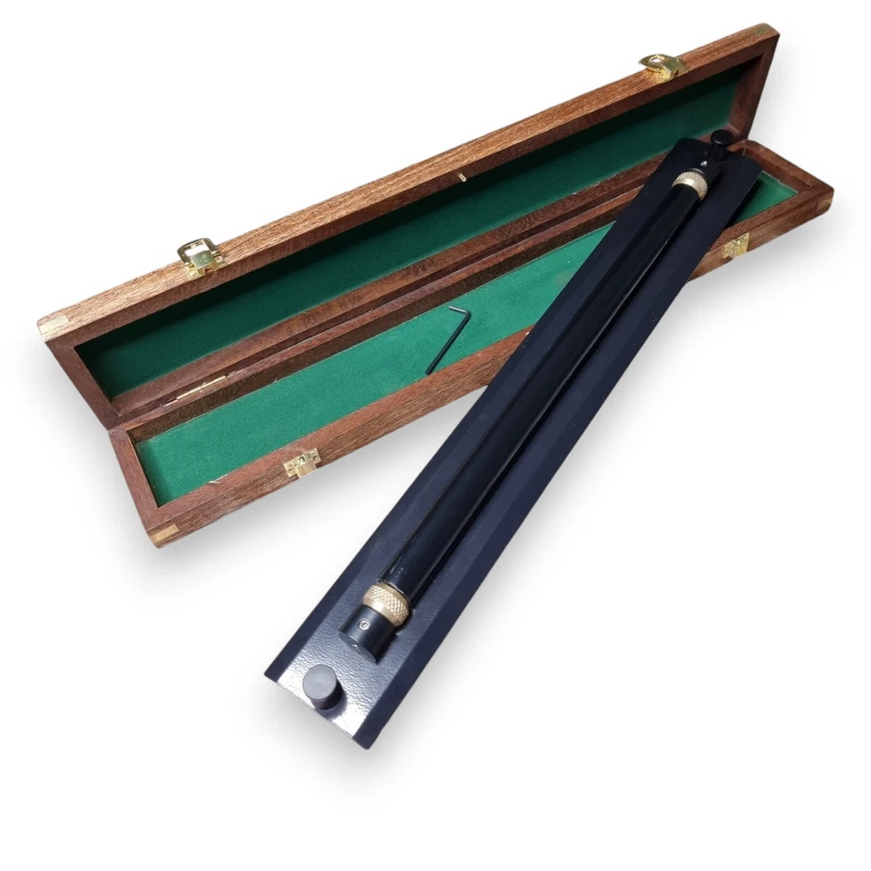 ANTIQUE / VINTAGE PARALLEL ROLLING RULER SOLID BRASS WITH WOODEN BOX - Image 4 of 4