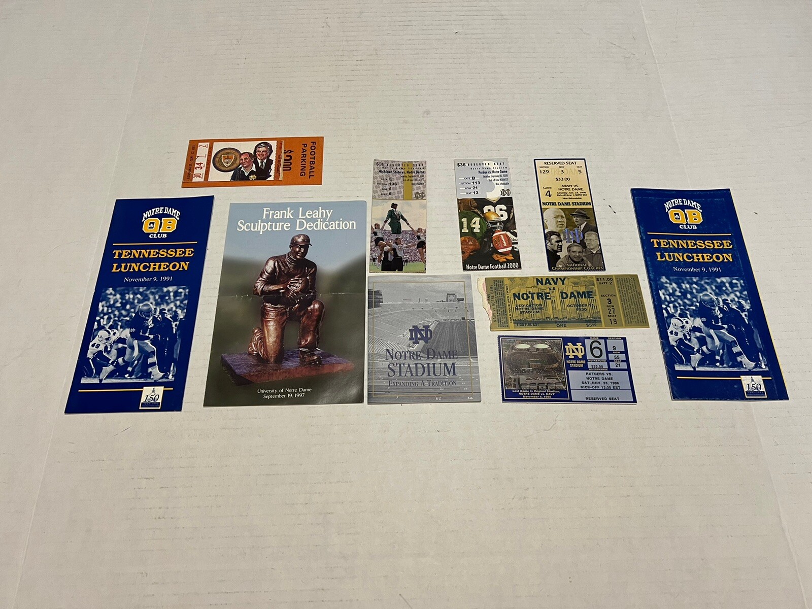 Huge Lot Of 10 Notre Dame Football Ticket Stubs Advertising huge-lot-of-10-notre-dame-football-ticket-stubs-advertising