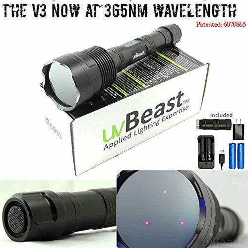 uvBeast 365nm Black Light UV Flashlight HIGH DEFINITION Ultraviolet Best Quality - Picture 2 of 7