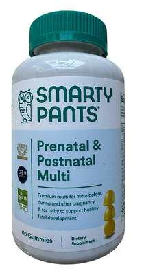 SmartyPants Prenatal & Postnatal Multivitamin Gummies - 60 Count - Expired 3/25