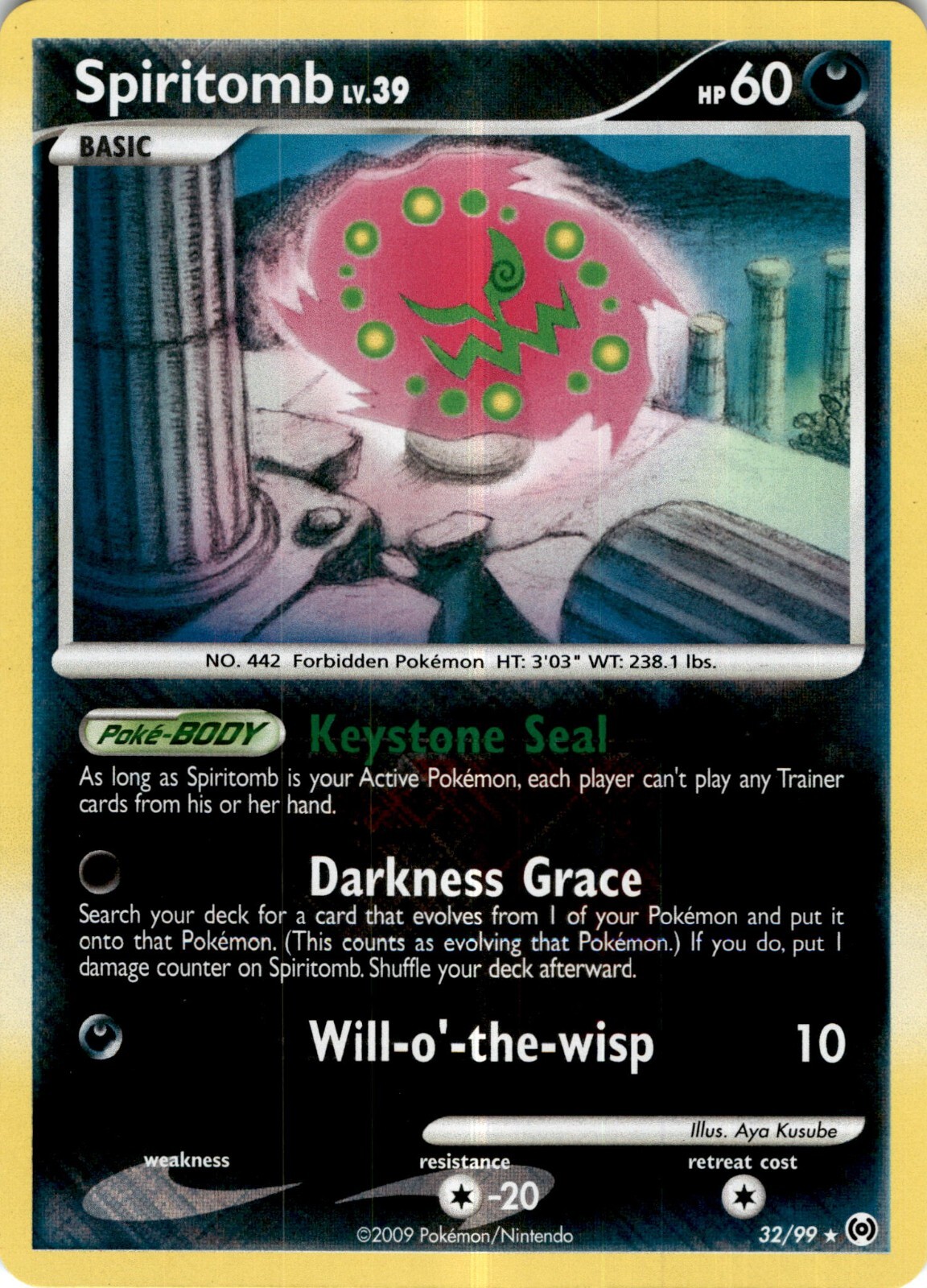 Spiritomb 32/99 Platinum Arceus  League Promo crosshatch Pokemon TCG