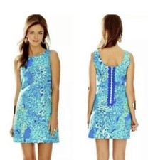 Lilly Pulitzer Cathy Shift Dress in Lilly  s Lagoon Peacock Print Size 10