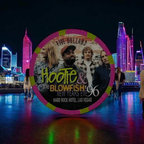 HARD ROCK HOTEL LAS VEGAS $5  CASINO CHIP HOOTIE AND THE BLOWFISH 1996