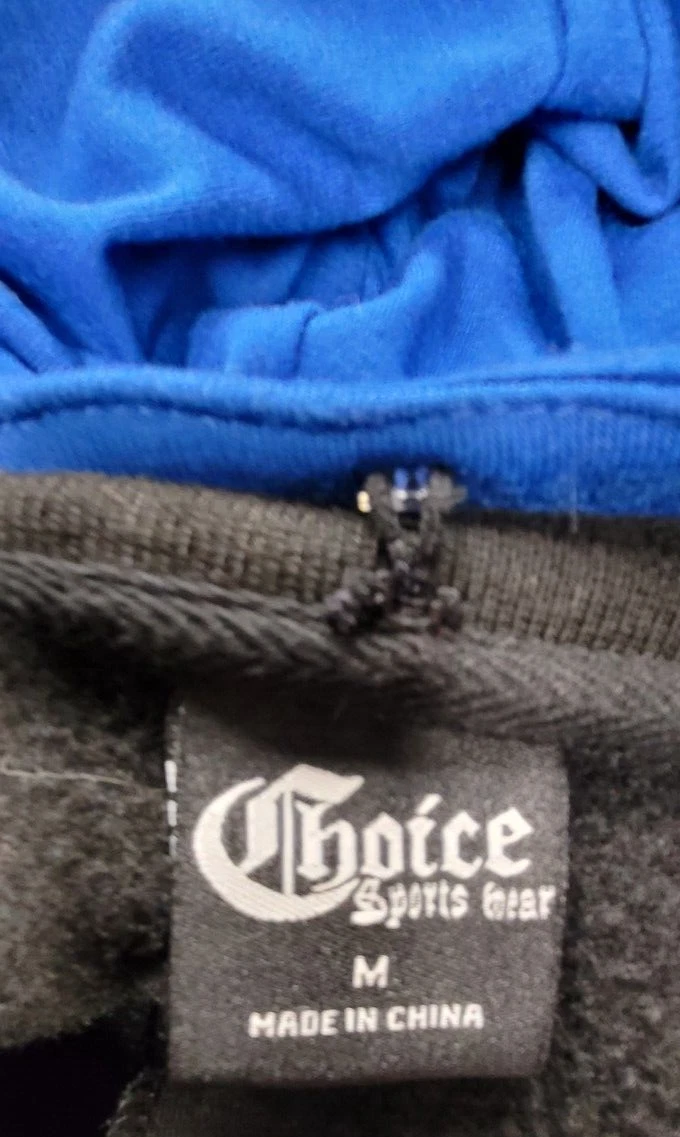 Choice Sportswear Jacket (M) Black/Blue Hood. Snap Up. Polyester image 4